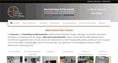 Desktop Screenshot of natursteine-petri.de